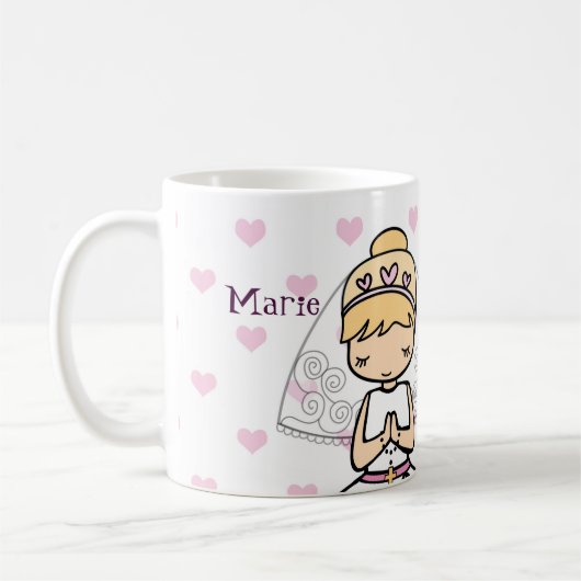 Personalisiertes First Communitymädchen Kaffeetasse (Links)