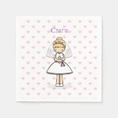 Personalisiertes First Communitymädchen Serviette (Vorderseite)