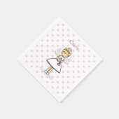 Personalisiertes First Communitymädchen Serviette (Ecke)