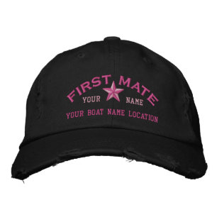 Personalisiertes First Mate Star Ball Cap Stickere Bestickte Baseballkappe