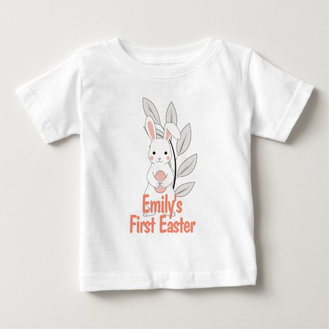 Personalisiertes First Oaster Bunny Kids Shirt (Vorderseite)