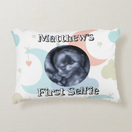 Personalisiertes First Selfie Ultrasound Foto & Na Dekokissen