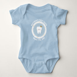 Personalisiertes First Tooth Baby Meilensteine Out Strampler