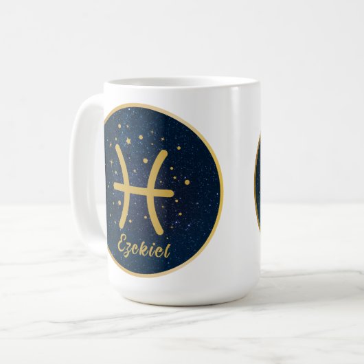 Personalisiertes Fisch-Zwillingsgold Kaffeetasse (Vorderseite Links)
