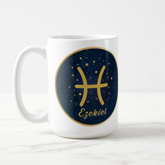Personalisiertes Fisch-Zwillingsgold Kaffeetasse (Links)