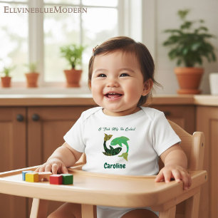 Personalisiertes Fische-Zodiac Impressionist-Kinde Baby T-shirt
