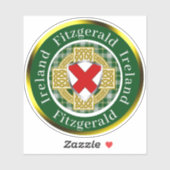 Personalisiertes Fitzgerald Shield & Celtic Cross Aufkleber (Blatt)