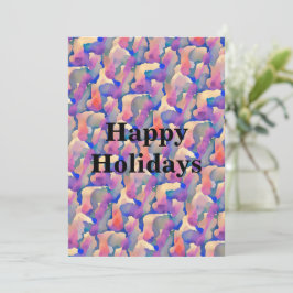 Personalisiertes Flachbild-Urlaubskarte mit Aquare Feiertagskarte