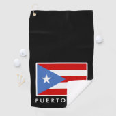 Personalisiertes, Flag Puerto Rico Golf Handtuch (Insitu)