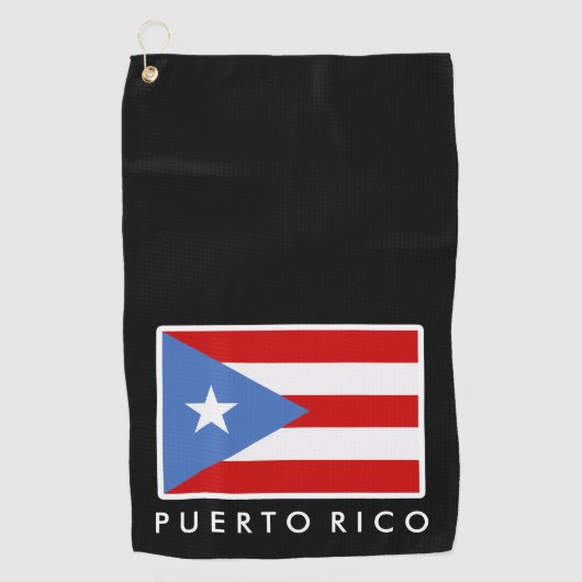 Personalisiertes, Flag Puerto Rico Golf Handtuch (Vorderseite)