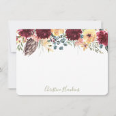 Personalisiertes Flair im Wasser Weinkultur und Er Mitteilungskarte (Vorderseite)