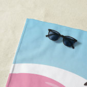Personalisiertes Flamingo Beach Handtuch (Beispiel)