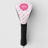 Personalisiertes Flamingo-Muster Golf Headcover (Vorderseite)