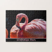 Personalisiertes Flamingo-Puzzlespiel Puzzle (Horizontal)
