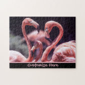 Personalisiertes Flamingo-Puzzlespiel Puzzle (Horizontal)