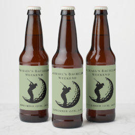 Personalisiertes Flaschenetikett | Bachelor Golf W Bierflaschenetikett