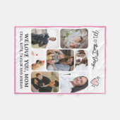 Personalisiertes Fleece-Blanket mit 7 Foto für Mam Fleecedecke (Vorderseite (Horizontal))