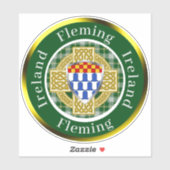 Personalisiertes Fleming Shield & Celtic Cross Aufkleber (Blatt)
