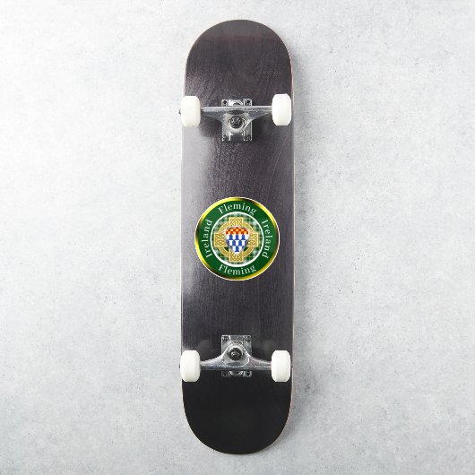 Personalisiertes Fleming Shield & Celtic Cross Aufkleber (Skateboard)