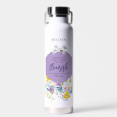 Personalisiertes Floralbibelvers Wasserfarbe Trinkflasche (Vorne)