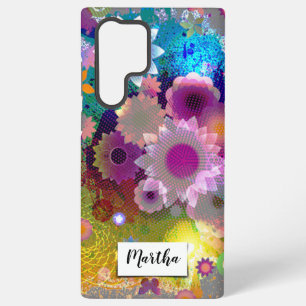 Personalisiertes florales abstraktes Design Samsung Galaxy Hülle