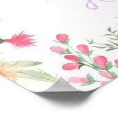 Personalisiertes florales Alphabet Initial Kinderz Poster (Ecke)