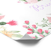 Personalisiertes florales Alphabet Initial-Kinderz Poster (Ecke)