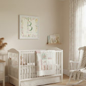 Personalisiertes florales Alphabet Initial-Kinderz Poster