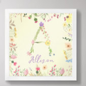 Personalisiertes florales Alphabet Initial Kinderz Poster
