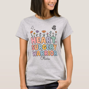 Personalisiertes florales anatomisches Herzchirurg T-Shirt
