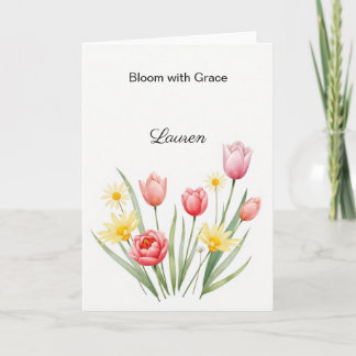 Personalisiertes Florales Aquarell Karte