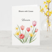 Personalisiertes Florales Aquarell Karte (Gelbe Blume)