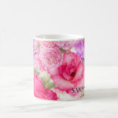Personalisiertes florales Design Kaffeetasse (Mittel)