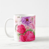 Personalisiertes florales Design Kaffeetasse (Links)
