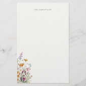 Personalisiertes florales Elegant Briefpapier (Vorderseite)