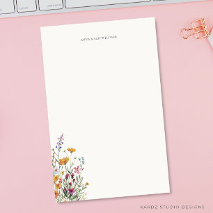 Personalisiertes florales Elegant Briefpapier