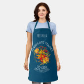 Personalisiertes florales Glück Erntedankfest Chri Schürze (Getragen)