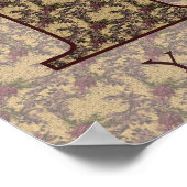 Personalisiertes florales Monogramm Initiale F Poster (Ecke)