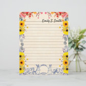 Personalisiertes florales Osterfordpapier (Stehend Vorderseite)