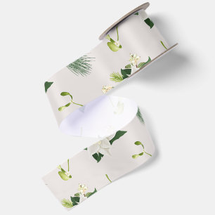 Personalisiertes Florales Satinband