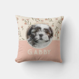 Personalisiertes florales Shabby Chic Foto Kissen