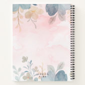 Personalisiertes florales SpiralNotebook Notizblock (Rückseite)