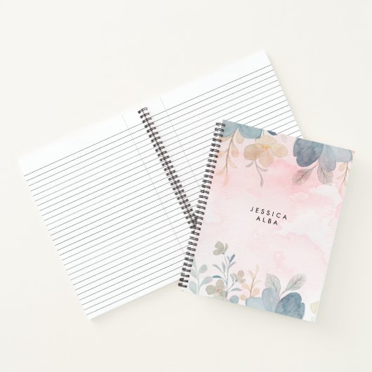 Personalisiertes florales SpiralNotebook Notizblock (Innenseite)