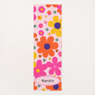 Personalisiertes florales trendiges Muster Yogamatte