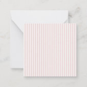 Personalisiertes florales Wappen Mitteilungskarte (Rückseite)