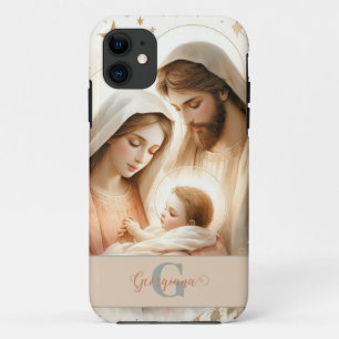 Personalisiertes florales Watercolor Baby Jesus Kr Case-Mate iPhone Hülle