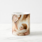 Personalisiertes florales Watercolor Baby Jesus Kr Kaffeetasse (Mittel)
