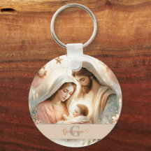 Personalisiertes florales Watercolor Baby Jesus Kr