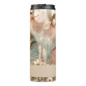 Personalisiertes florales Watercolor Baby Jesus Kr Thermosbecher (Rückseite)
