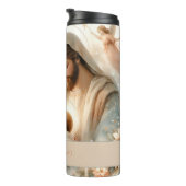 Personalisiertes florales Watercolor Baby Jesus Kr Thermosbecher (Nach rechts gedreht)